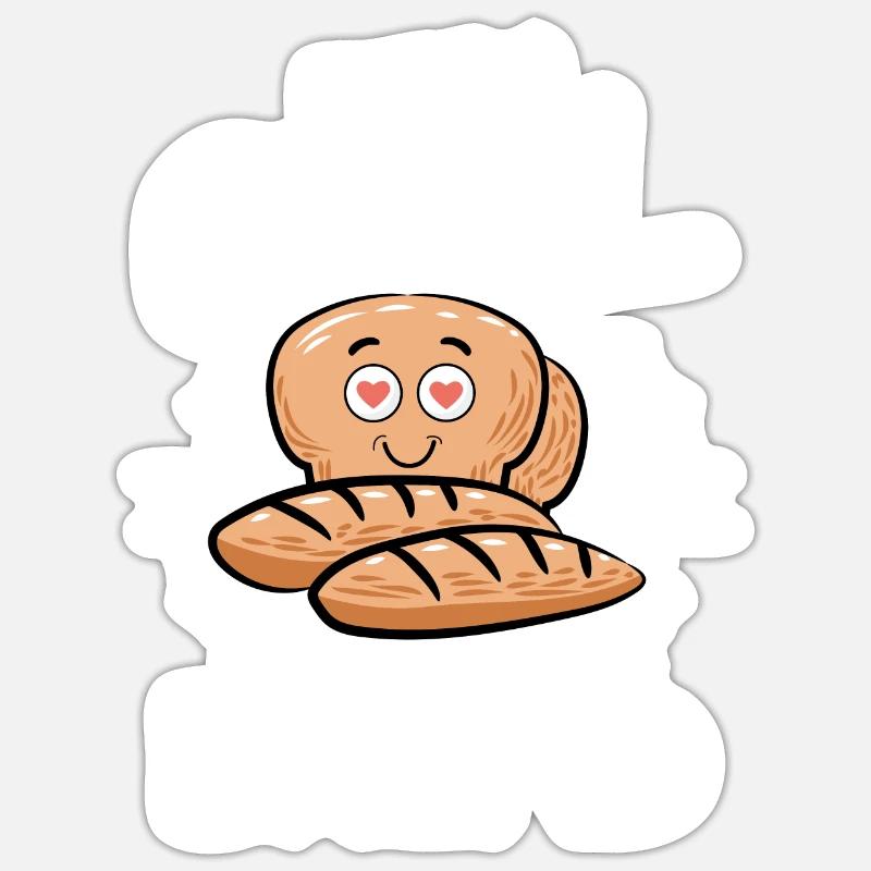 Bread - Sticker size S (10 x 10 cm) - white matte