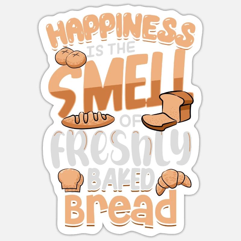 Bread - Sticker size S (10 x 10 cm) - white matte