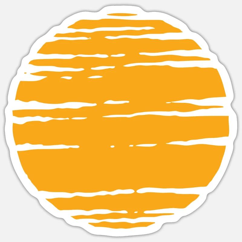Coucher de soleil - Sticker taille S (10 x 10 cm) - blanc mat