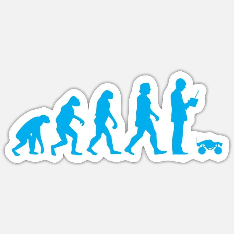 Remote-controlled model car - Sticker size S (10 x 10 cm) - white matte