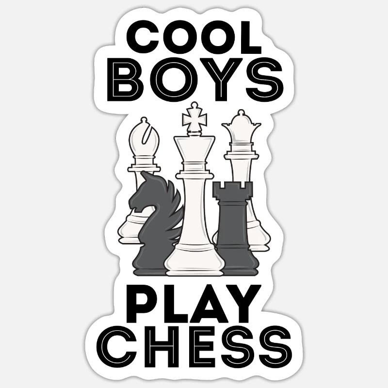 Chess - Sticker size S (10 x 10 cm) - white matte