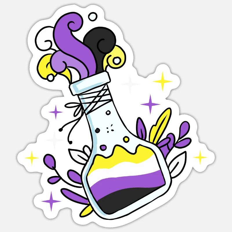 Nonbinary Pride Magic Potion Nonbinary Pride Sticker size S (10 x 10 cm)