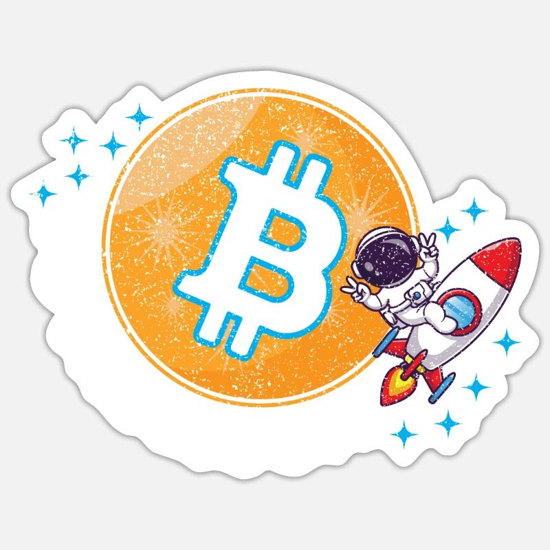 Bitcoin Crypto Blockchain Cryptocurrency BTC - Sticker size S (10 x 10 cm) - white matte