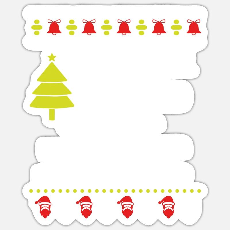 Mathematician Math Ugly Christmas Equation - Sticker size S (10 x 10 cm) - white matte