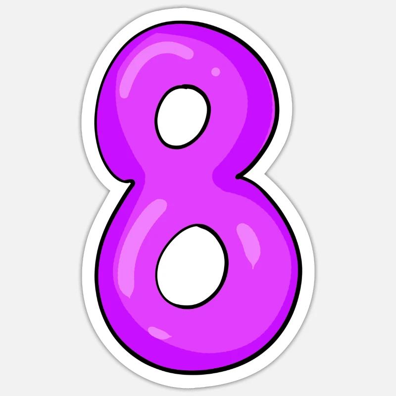 8 - Sticker size S (10 x 10 cm) - white matte