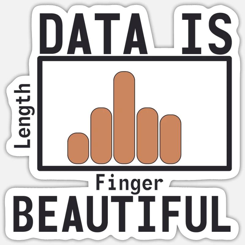 "Data Beautiful Data Science | Data Scientist" - Sticker Größe S (10 x 10 cm) - Mattweiß
