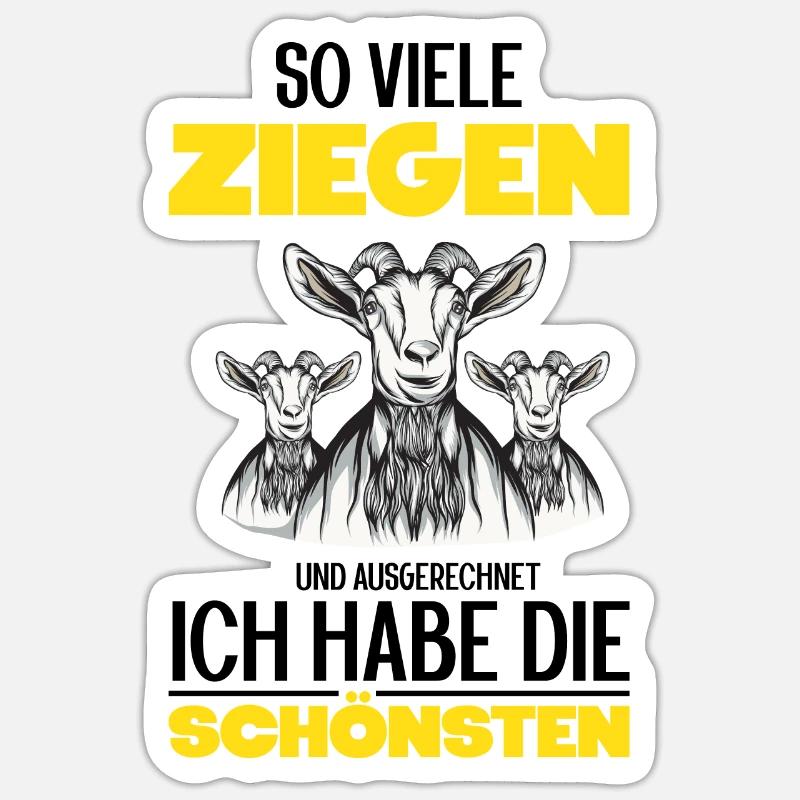 Ziege Sticker Größe S (10 x 10 cm)