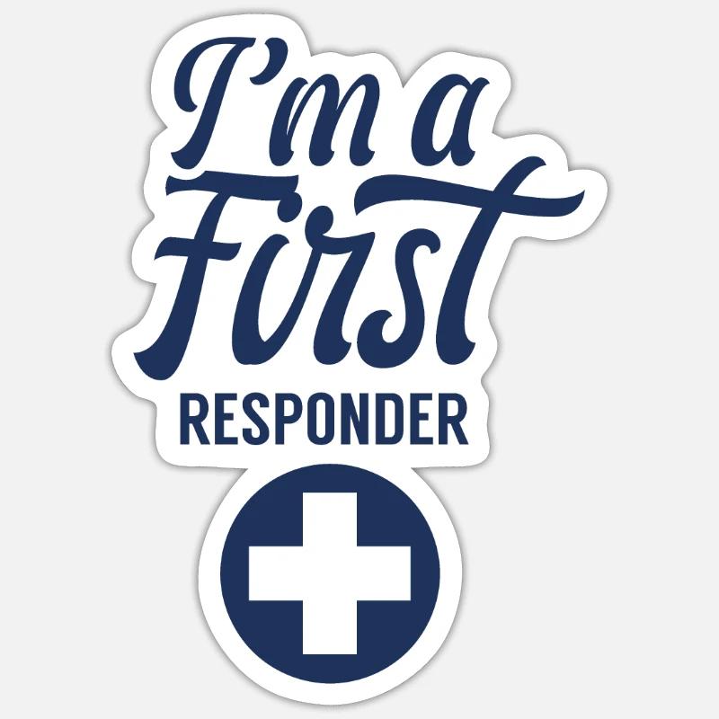 Ich bin ein Ersthelfer Notfallhelfer Erste Hilfe Sticker Größe S (10 x 10 cm)