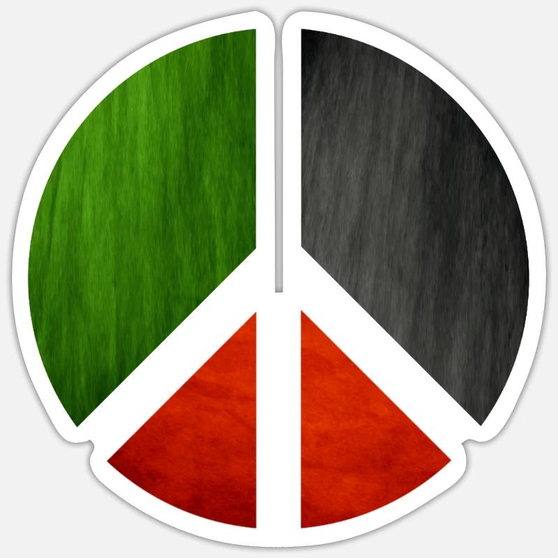 Palestine Peace Fun Gift - Sticker size S (10 x 10 cm) - white matte