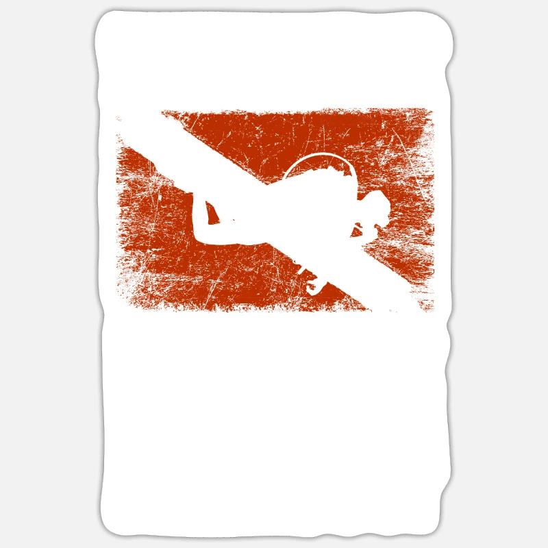Diver Diving Gift Sticker size S (10 x 10 cm)