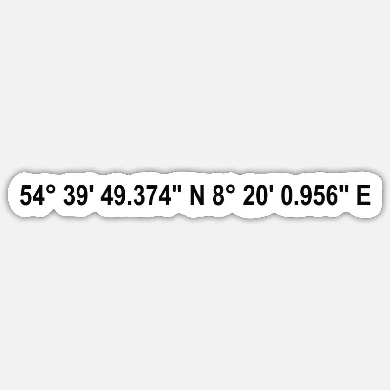Amrum Coordinates Sticker size S (10 x 10 cm)