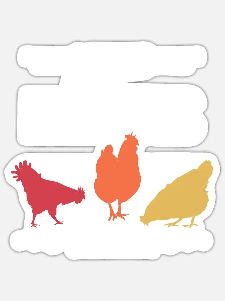 Hühner Huhn Hühnerzüchter Geschenk - Sticker Größe S (10 x 10 cm) - Mattweiß