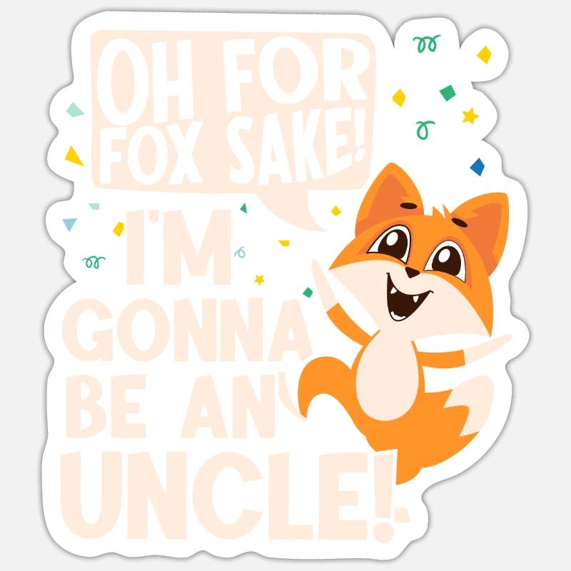 Ich Werde Onkel Stolz - Sticker Größe S (10 x 10 cm) - Mattweiß