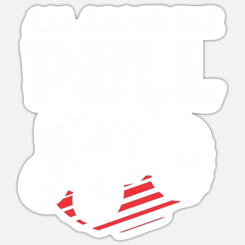 Traktor Pulling Trecker Trekker Bauer Landwirt - Sticker Größe S (10 x 10 cm) - Mattweiß