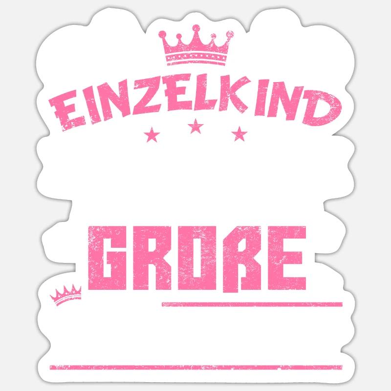 Schwester Einzelkind Geschwister Geschenk - Sticker Größe S (10 x 10 cm) - Mattweiß