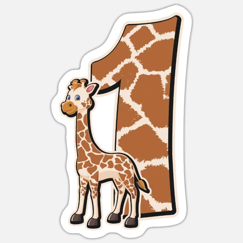 1. Geburtstag - Sticker Größe S (10 x 10 cm) - Mattweiß