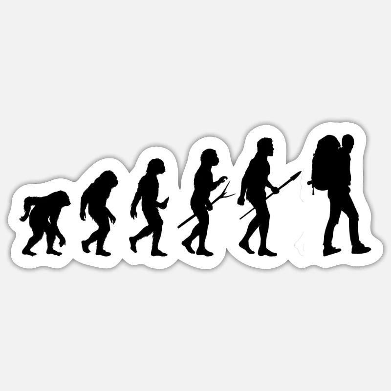 Hiking Wanderer Evolution Sticker size S (10 x 10 cm)