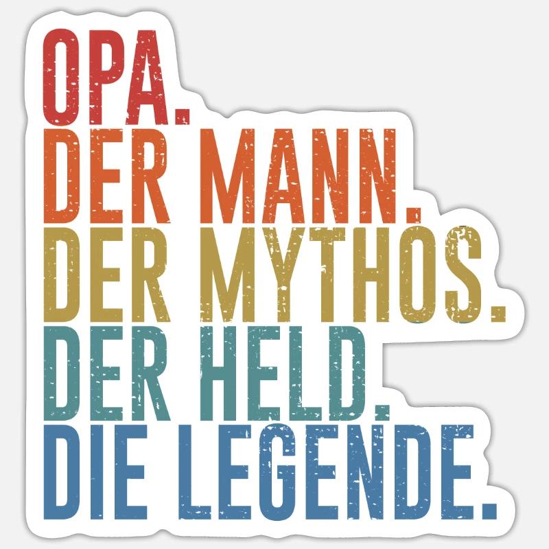 Rentner Geschenk Opa coole - Sticker Größe S (10 x 10 cm) - Mattweiß