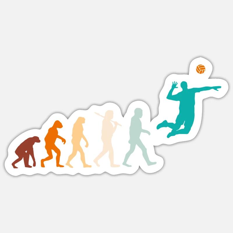 Volleyball serve Evolution Volleyball - Sticker size S (10 x 10 cm) - white matte