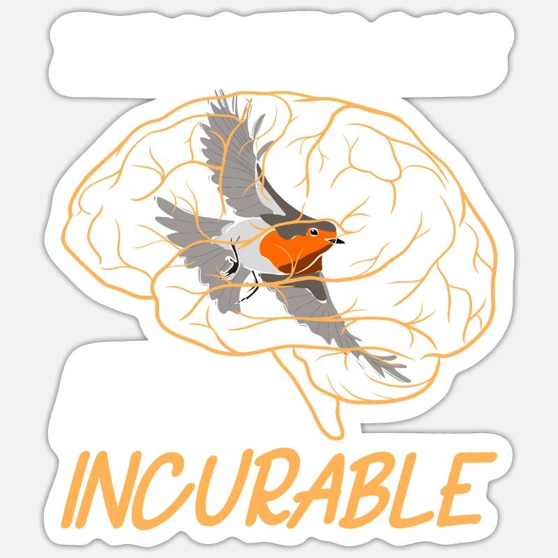 Observation des oiseaux Oiseaux Observation des oiseaux Oiseaux - Sticker taille S (10 x 10 cm) - blanc mat
