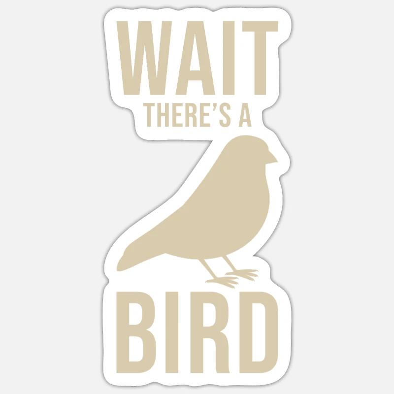 Vogelkundler Spruch - Sticker Größe S (10 x 10 cm) - Mattweiß