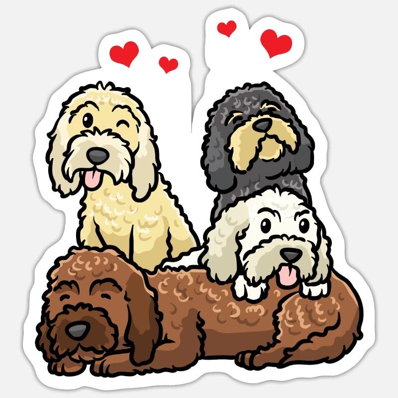 Cockapoo Hund Cockerpoo Sticker Größe S (10 x 10 cm)