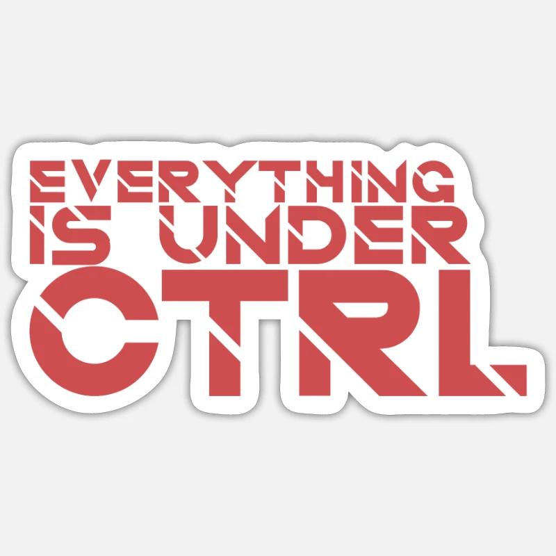 « Tout Ctrl | Informatique » - Sticker taille S (10 x 10 cm) - blanc mat