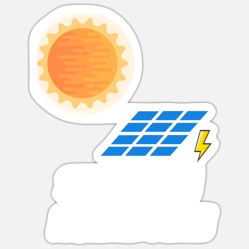 Solarstrom vom eigenen Dach Sticker Größe S (10 x 10 cm)