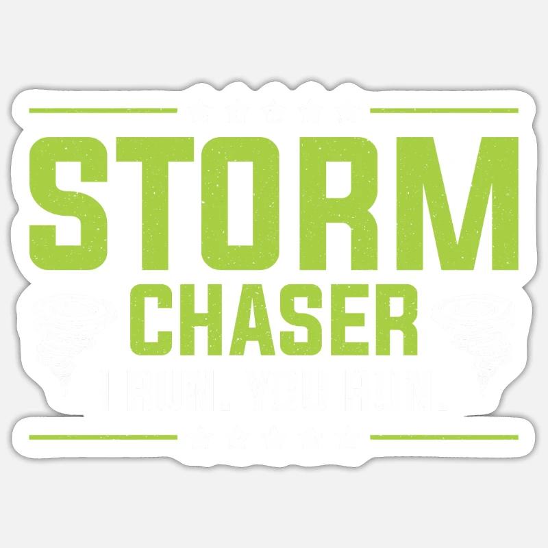 Storm Chaser Tornado Hunter Meteréologue Temps violent Sticker taille S (10 x 10 cm)