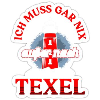Texel Leuchtturm Holland Insel - Sticker Größe S (10 x 10 cm) - Mattweiß - Vorne