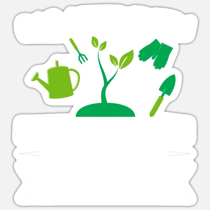 Gartenarbeit Gärtner Gartenarbeiter Geschenk - Sticker Größe S (10 x 10 cm) - Mattweiß