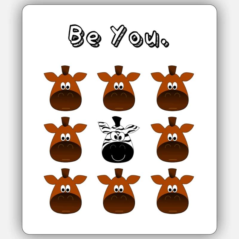 Sei dein kleines Zebra Sticker Größe S (10 x 10 cm)