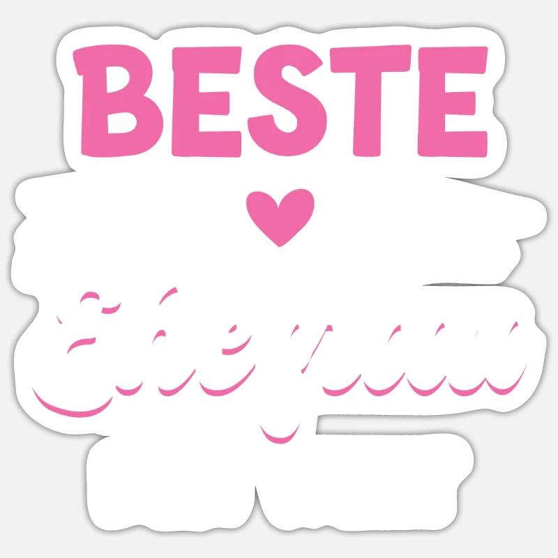 Beste Ehefrau Ehemann Ehefrau Geschenk - Sticker Größe S (10 x 10 cm) - Mattweiß