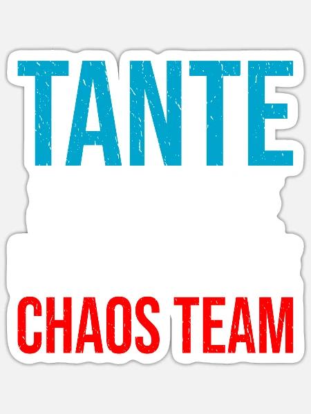 Tante & Nichte das perfekte Chaos Team - Sticker Größe S (10 x 10 cm) - Mattweiß