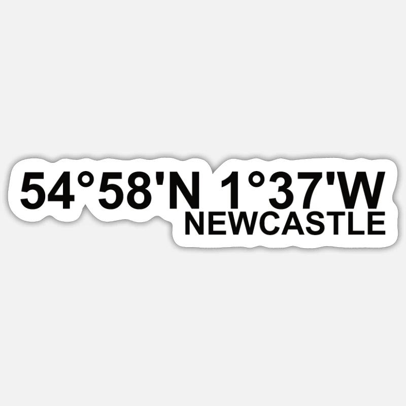 Newcastle upon Tyne coordinates Sticker size S (10 x 10 cm)