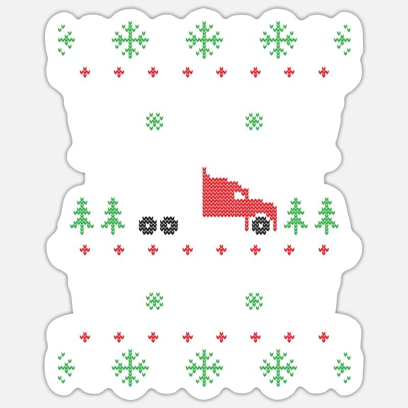 hässlicher Weihnachtspullover Sticker Größe S (10 x 10 cm)
