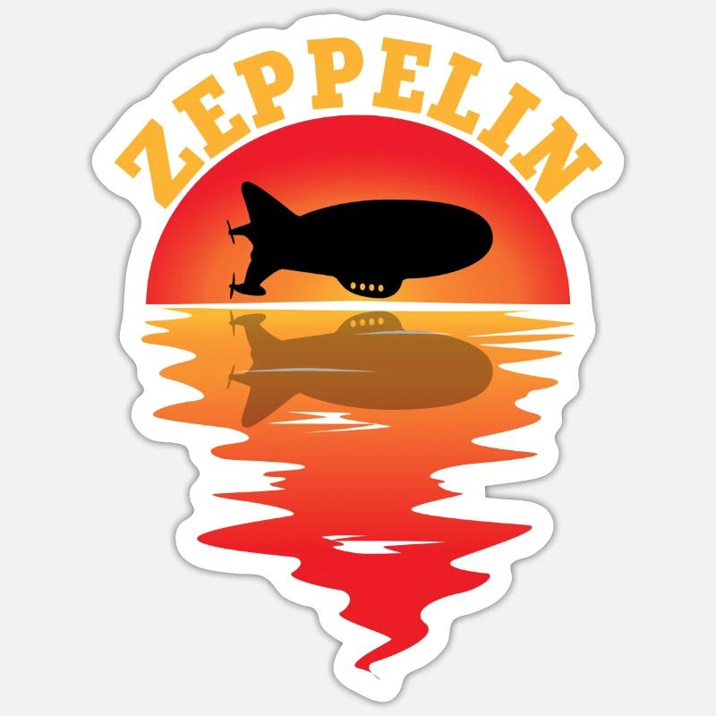 Zeppelin - Sticker size S (10 x 10 cm) - white matte