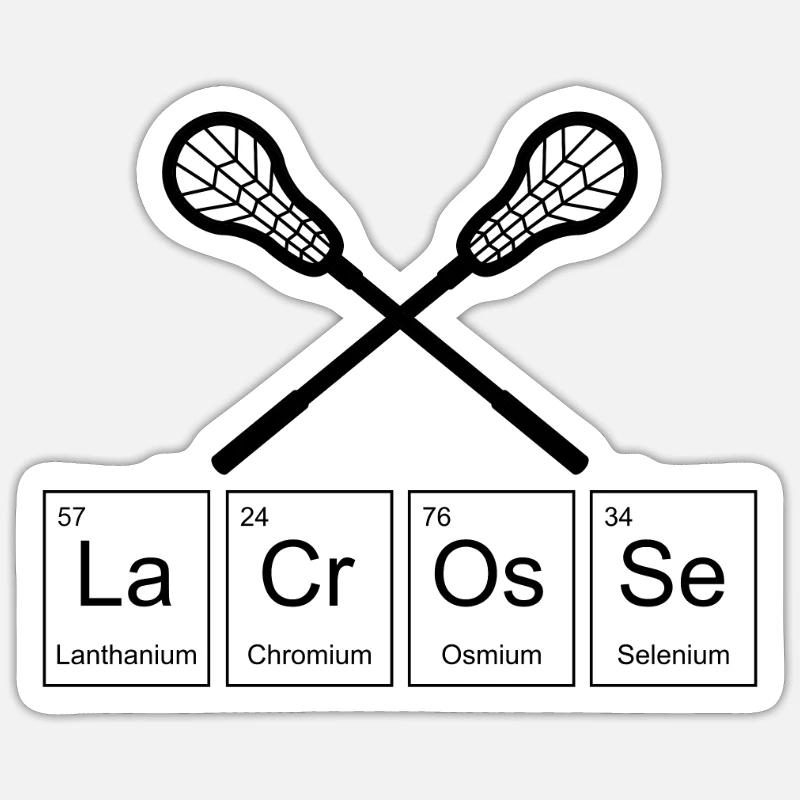 Lacrosse Player Lacrosse Coach Lacrosse Evolution - Sticker Größe S (10 x 10 cm) - Mattweiß