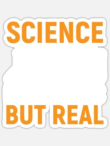 Science like magic but real - Sticker size S (10 x 10 cm) - white matte