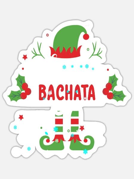 Weihnachtsgeschenk für Bachata-Tänzer Bachata - Sticker Größe S (10 x 10 cm) - Mattweiß