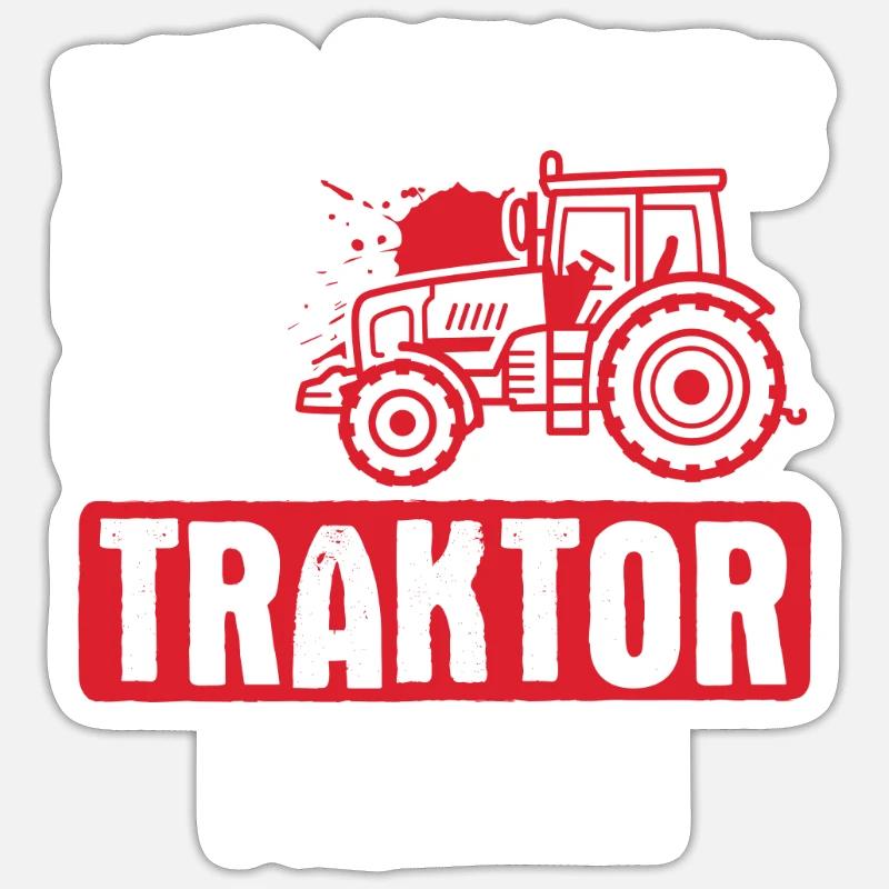 Traktor Landwirtschaft Bauer Sticker Größe S (10 x 10 cm)