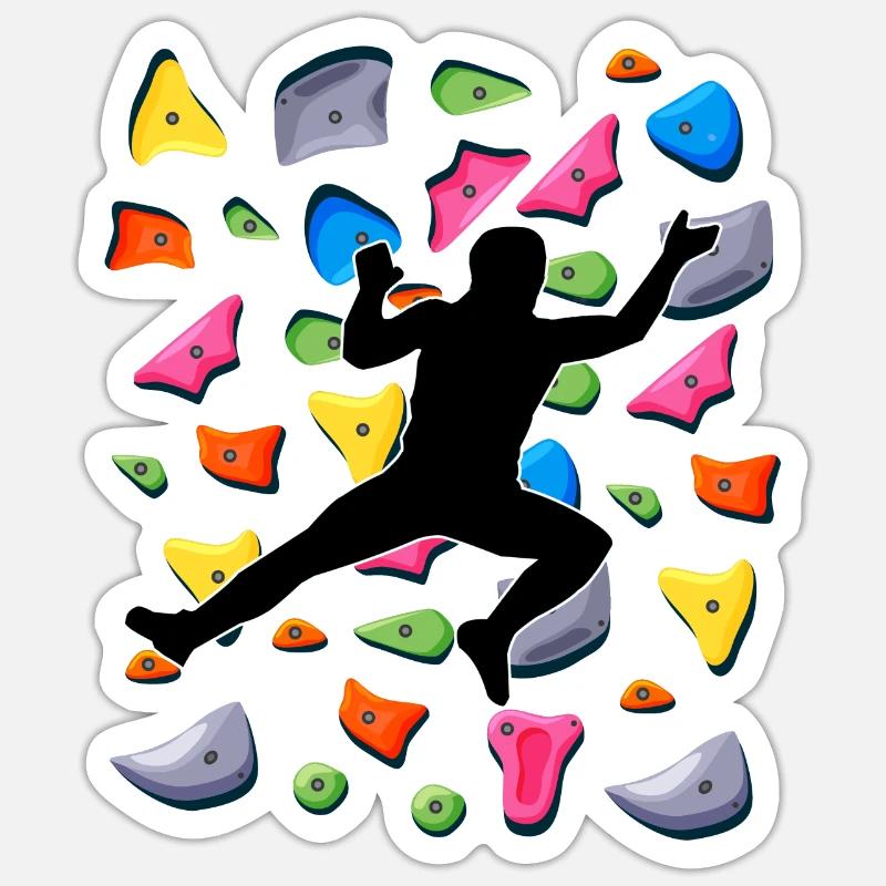 boulderer - Sticker size S (10 x 10 cm) - white matte