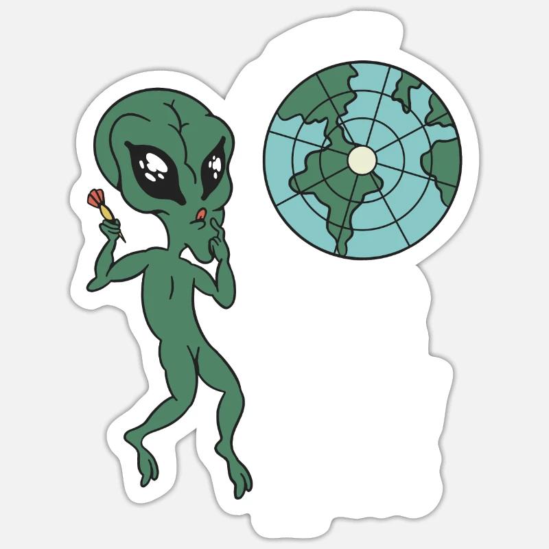Fléchettes - Sticker taille S (10 x 10 cm) - blanc mat