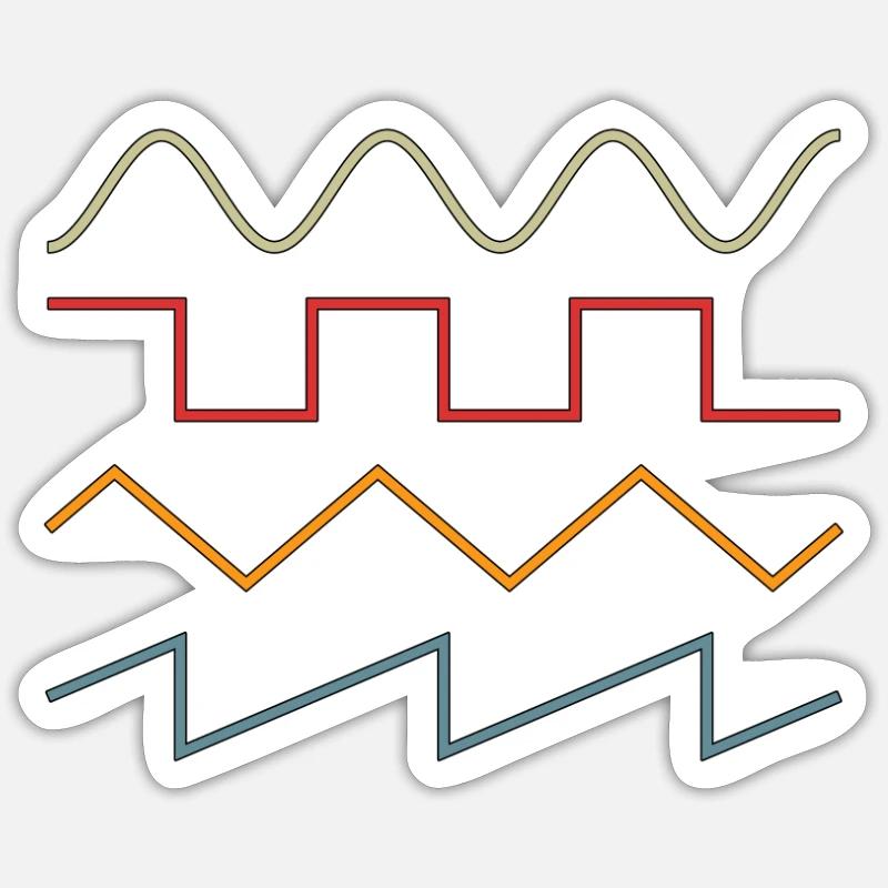 Synthétiseur Vintage Techno - Synthy Sticker taille S (10 x 10 cm)