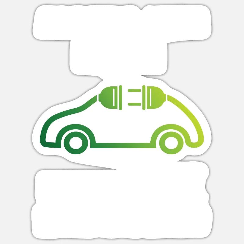 Elektroauto E-Auto Strom Sticker Größe S (10 x 10 cm)