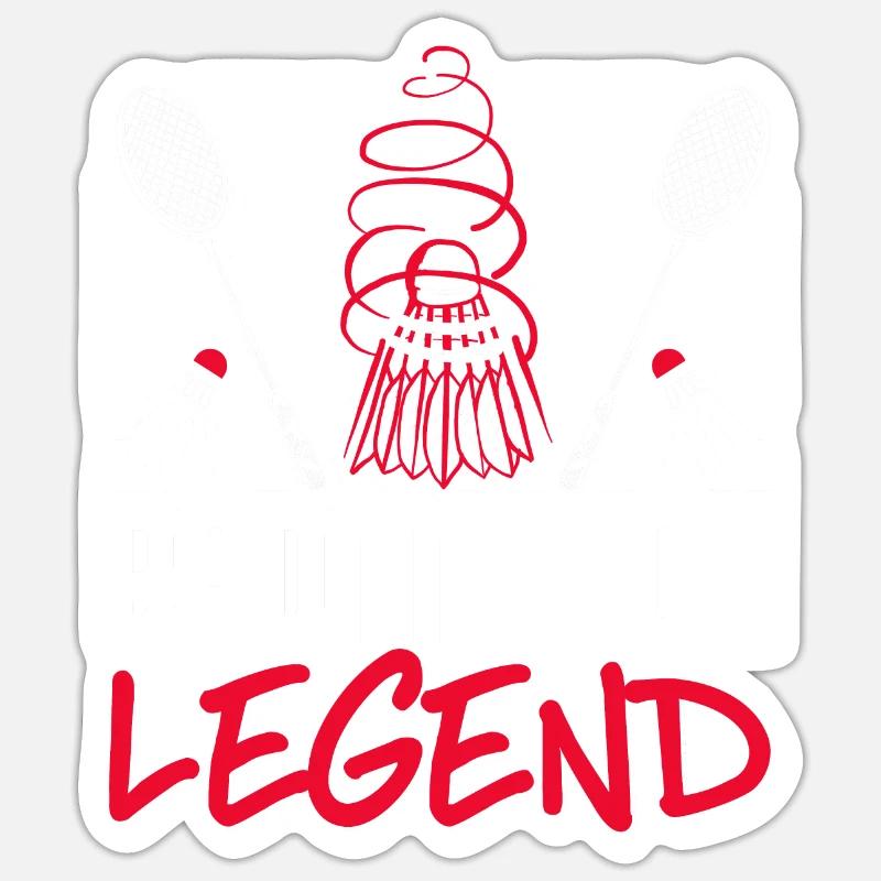 Badminton Badminton Evolution Badminton Player - Sticker size S (10 x 10 cm) - white matte