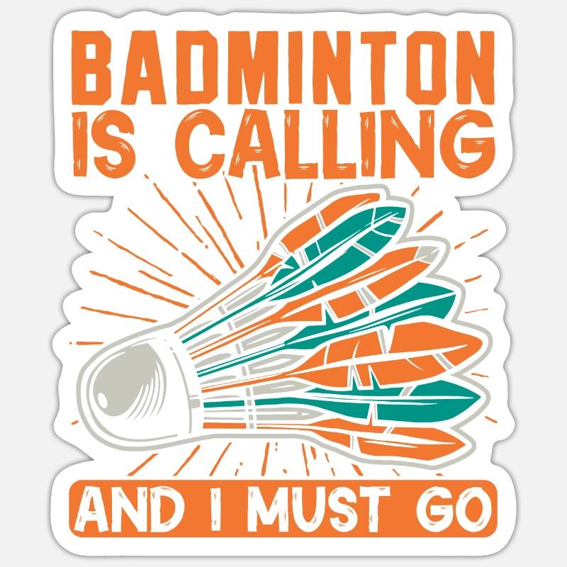 Badminton Badminton Evolution Badminton Player - Sticker size S (10 x 10 cm) - white matte