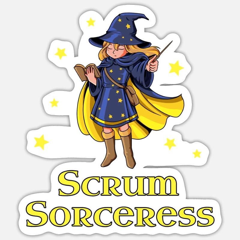 Sorcière Scrum - Scrum Master Sticker taille S (10 x 10 cm)
