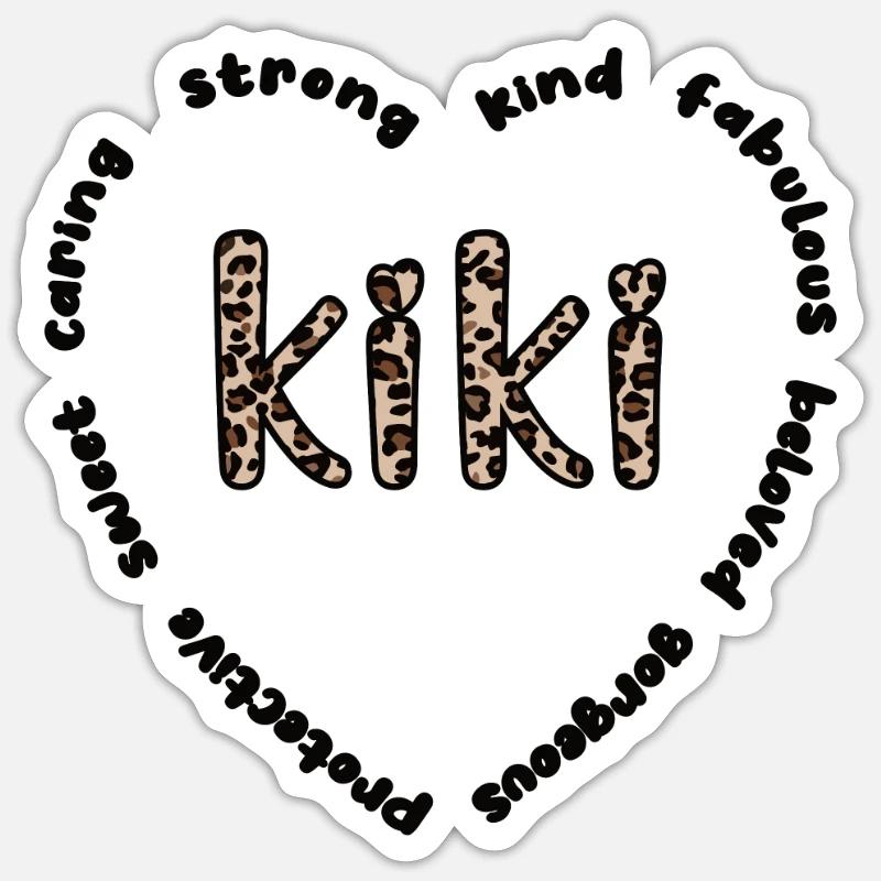 Kiki Oma Muttertag Geschenk Kiki Großmutter Süß Sticker Größe S (10 x 10 cm)