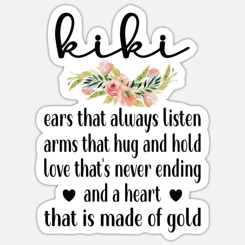 Beste Kiki Oma Muttertag Geschenk Kiki Großmutter Sticker Größe S (10 x 10 cm)
